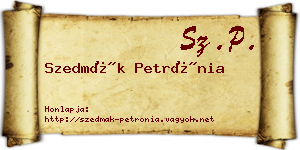 Szedmák Petrónia névjegykártya